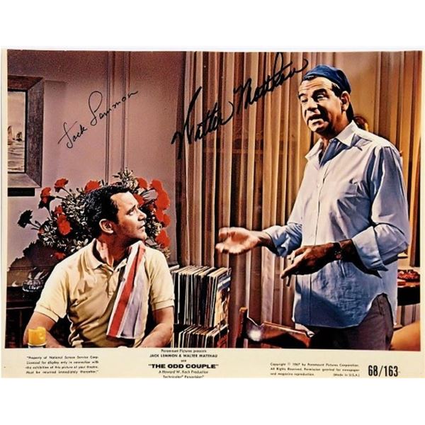Jack Lemmon and Walter Matthau signed movie still photo