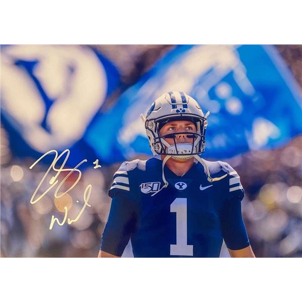 BYU Cougars Zach Wilson facsimile signed photo
