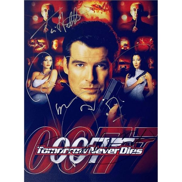 Tomorrow Never Dies cast facsimile signed movie photo