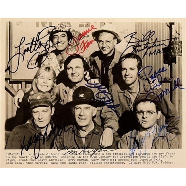 Mash cast facsimile signed promo photo