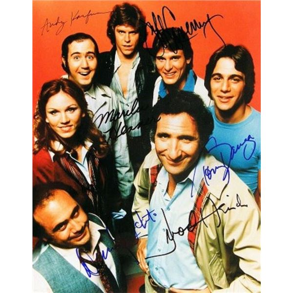 Taxi cast facsimile signed photo