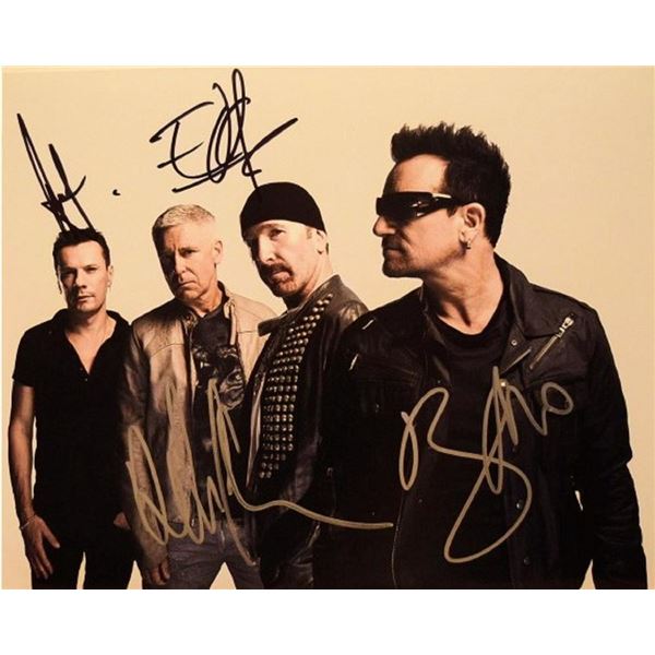 U2 facsimile signed promo photo