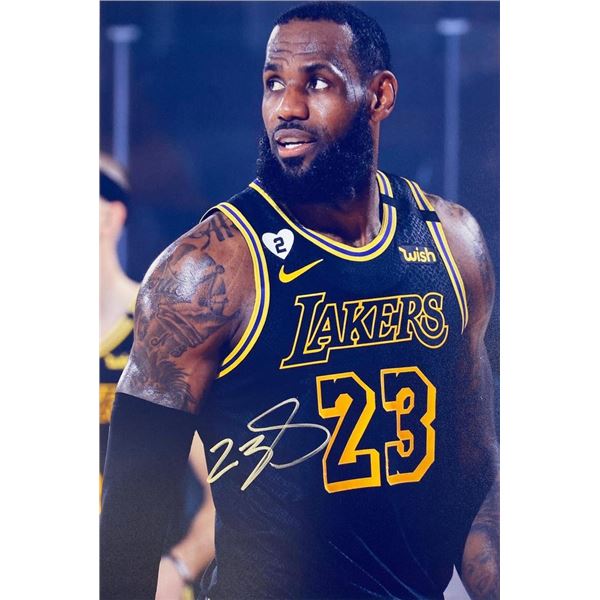 NBA All Star LeBron James facsimile signed  photo