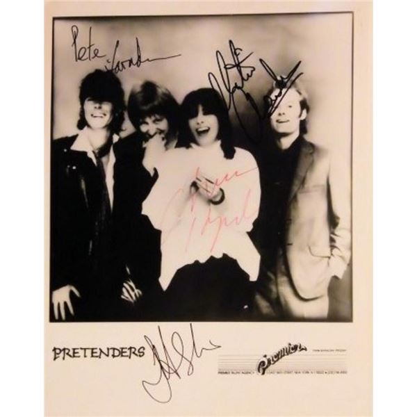 The Pretenders facsimile signed promo photo