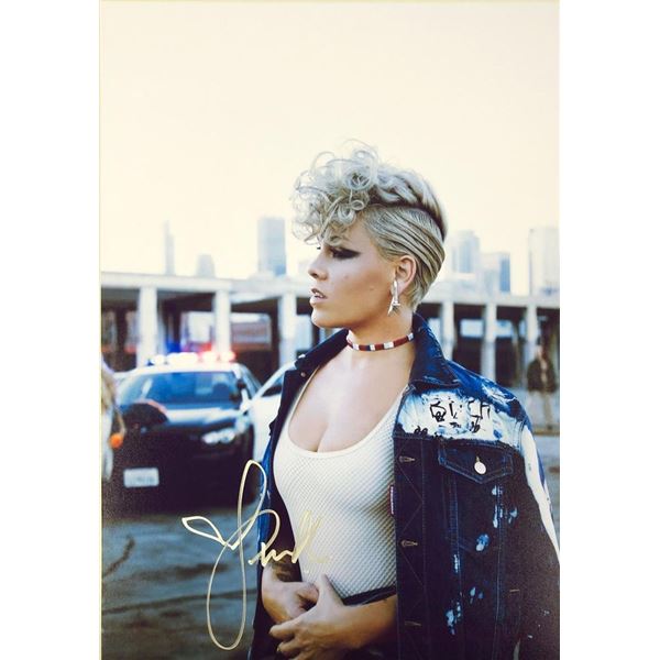 Pink facsimile signed  photo