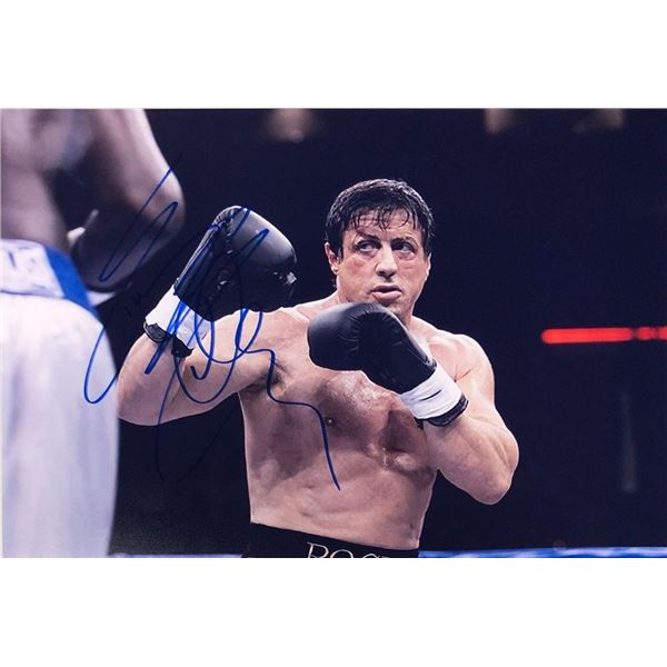 Rocky Balboa Sylvester Stallone facsimile signed movie photo