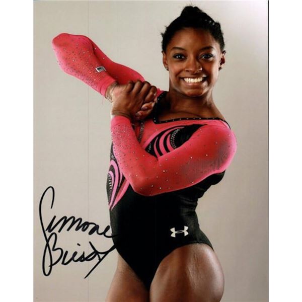 Olympic gymnast Simone Biles facsimile signed photo