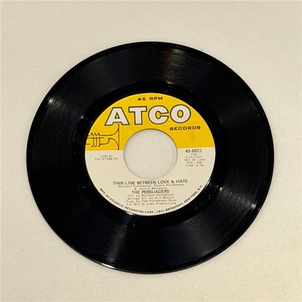 The Persuaders Thin Line Between Love and Hate 45 Album