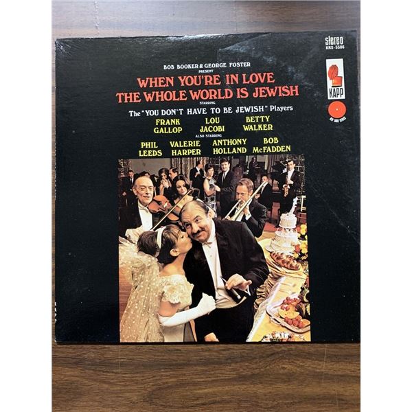 Bob Booker & George Foster  When You're In Love The Whole World Is Jewish Album