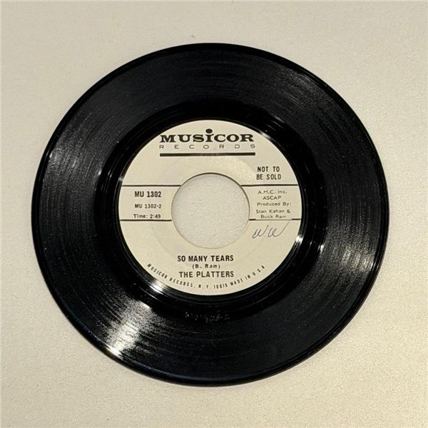 The Platters So Many Tears 45 Album