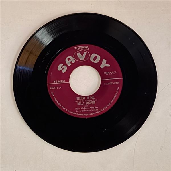 Dolly Cooper Believe in Me 45 Album