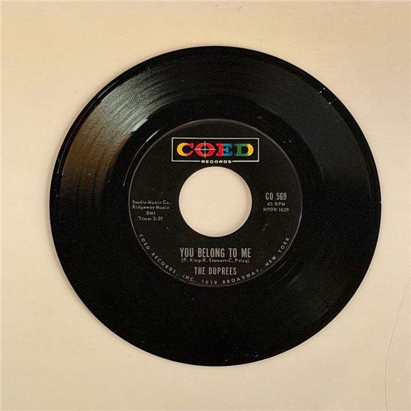 The Duprees You Belong to Me 45 Album