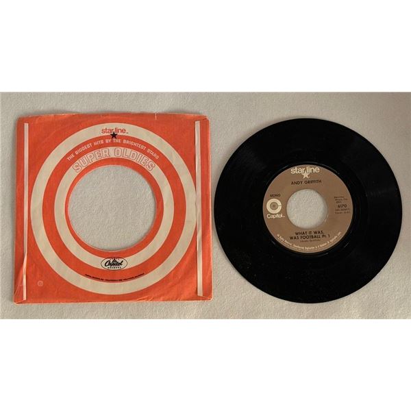 Andy Griffith What It Was Was Football 45 Album