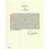 Image 1 : Loon Lake E.L. Doctorow  Signed Souvenir Typescript Page JSA Authenticated