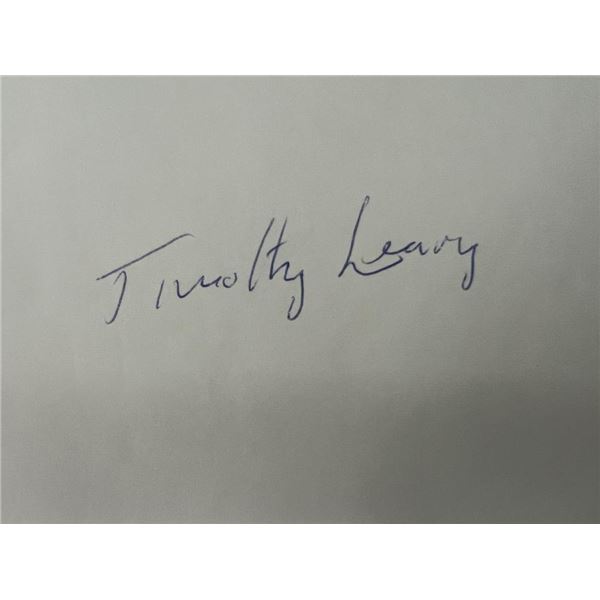 Turn on, Tune In Drop Out Timothy Leary original signature