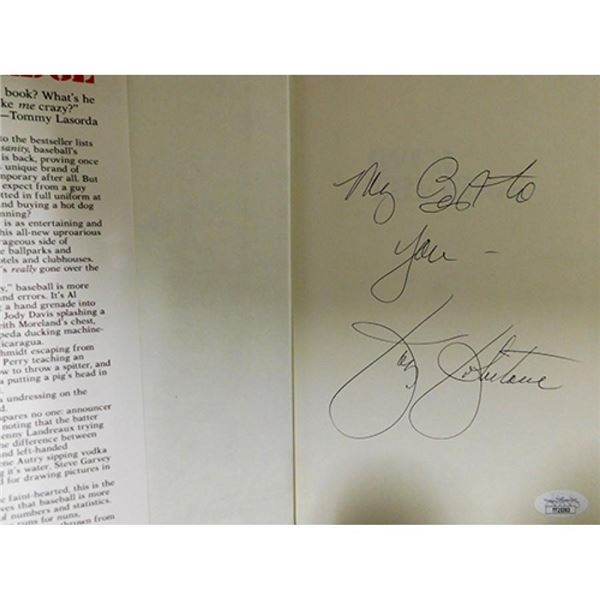 LA Dodgers Jay Johnstone Signed Over The Edge Hardcover Book JSA Authenticated