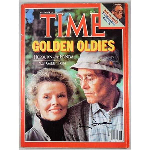 On Golden Pond Henry Fonda Signed Time Magazine Cover JSA Authenticated