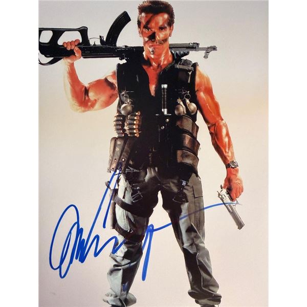 Commando Arnold Schwarzenegger signed photo