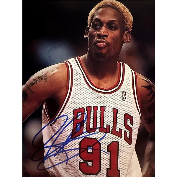 Chicago Bulls Dennis Rodman signed photo