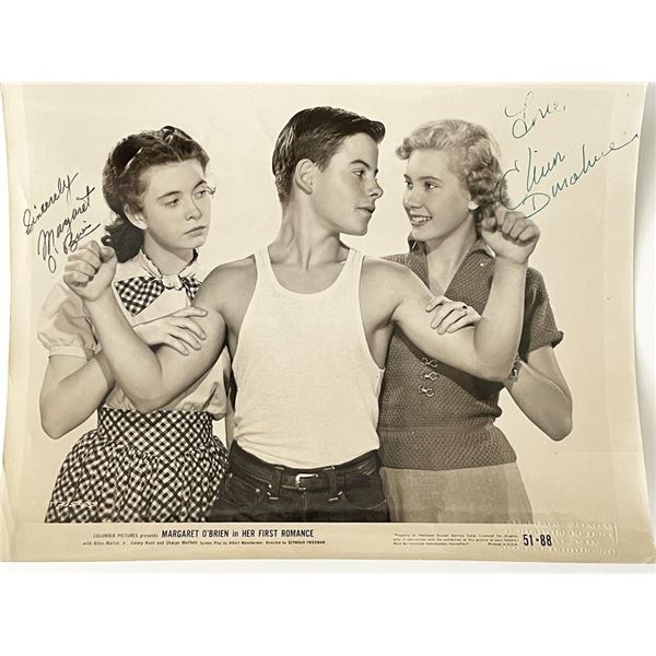 Margaret O'Brien and Elinor Donahue signed movie photo