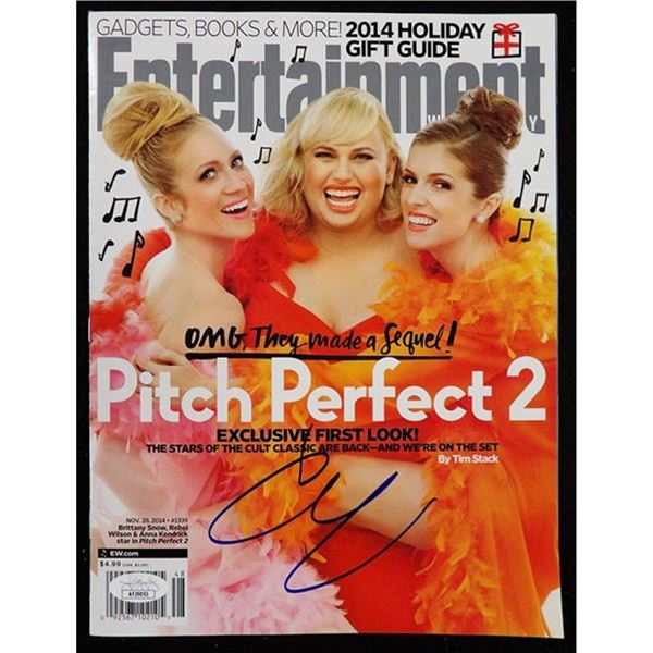 Pitch Perfect Anna Kendrick Actress Signed Entertainment Weekly Magazine JSA Authenticated