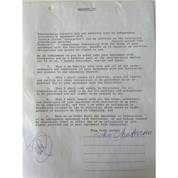 Peter Chapman signed contract