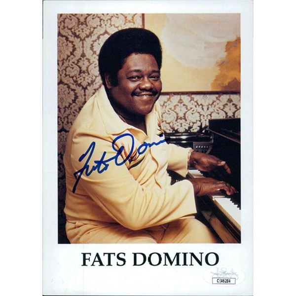 Musician Fats Domino signed photo. JSA Authenticated