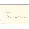 Image 1 : Pee Wee Herman Paul Reubens Signed Card