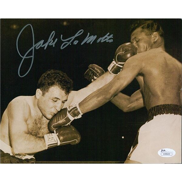 Jake LaMotta Raging Bull Signed 8x10 Boxing Stock Card Photo