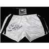 Image 3 : Carlos Palomino Signed White Everlast Boxing Trunks / Shorts