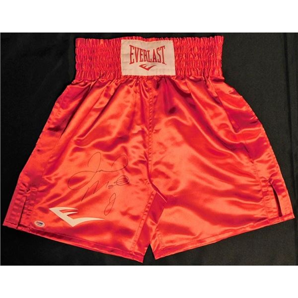 Floyd Mayweather Jr. Signed Red Everlast Boxing Trunks / Shorts
