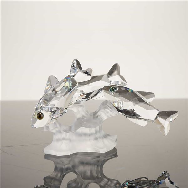 Swarovski Silver Crystal Three South Sea Fish Retired Figurine