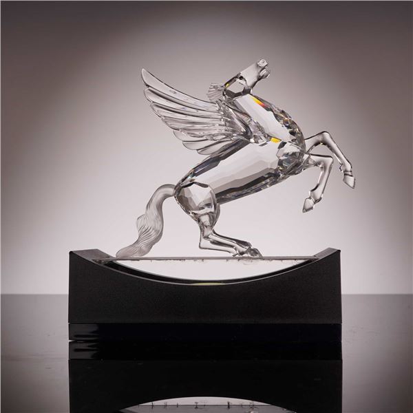 Swarovski Crystal 1998 Annual Edition Figurine, Pegasus and Base 216327 - Signed by Adi Stocker
