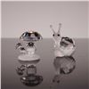 Image 1 : Two Swarovski Silver Crystal Figurines Snail and Toadstools