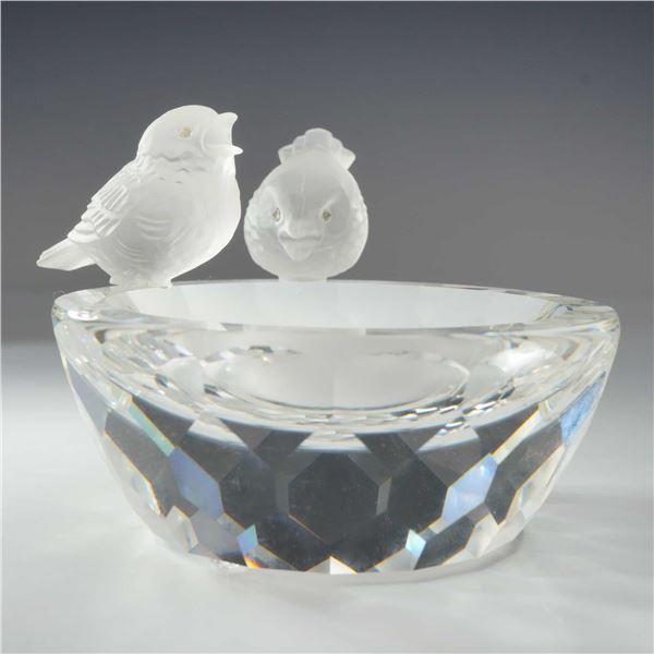 Swarovski Crystal Bird Bath Figurine 010029