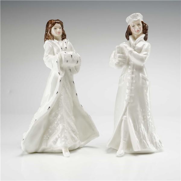 2pc Royal Doulton Figurines, Christmas Day HN3488 and Noel HN4084