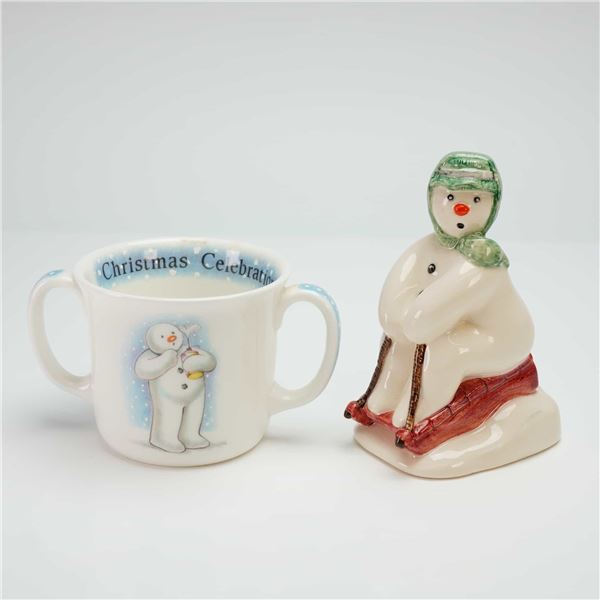 Two Royal Doulton Snowman Gift Collection Figurine and Mug