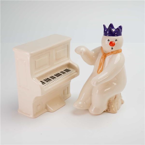 2pc Royal Doulton The Snowman Gift Collection Figurine with Piano