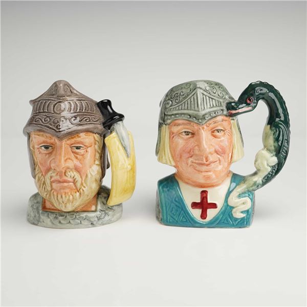 2pc Royal Doulton Character Jugs, Gladiator and St George
