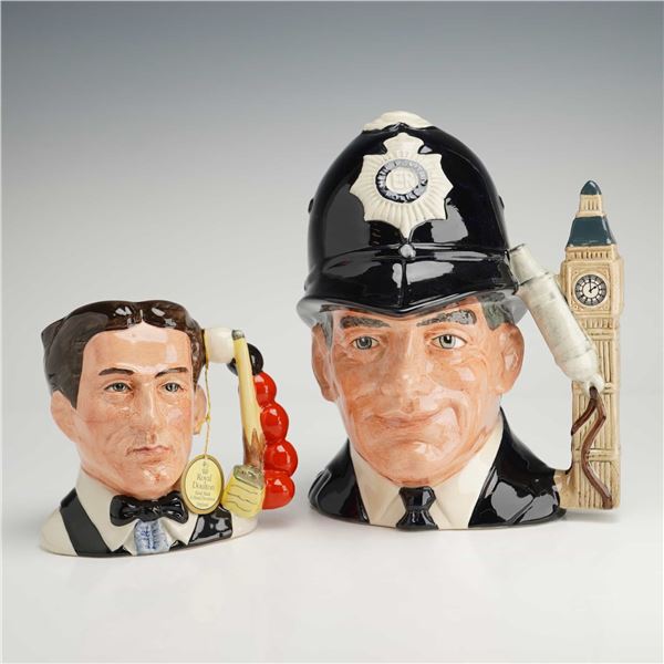 2pc Royal Doulton Character Jugs, The Snooker Player and The London 'Bobby'