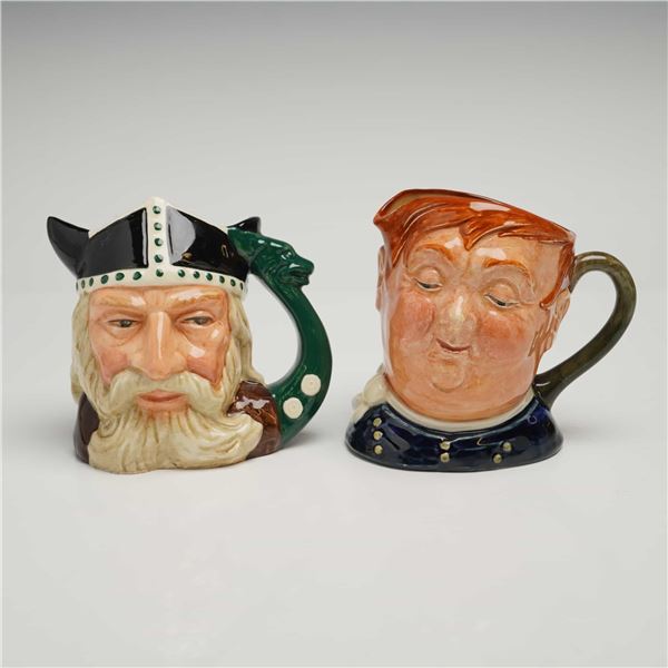 2pc Royal Doulton Character Jugs, Viking and Fat Boy