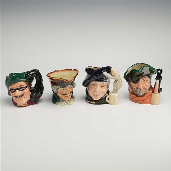 4pc Royal Doulton Character Jugs, Dick Turpin, Tam o'Shanter, Smuggler, and