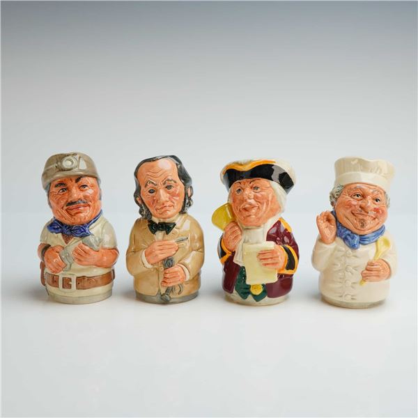 4pc Royal Doulton Doultonville Toby Jugs - D6713, 6723, 6741 & 6769