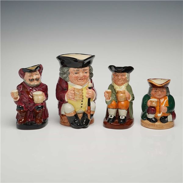 4pc Royal Doulton Toby Jugs, Falstaff, Jolly Toby, Happy John, and Honest Measure