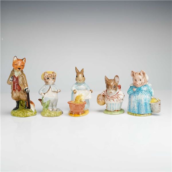 5pc Beswick and Royal Albert Beatrix Potter Figurines