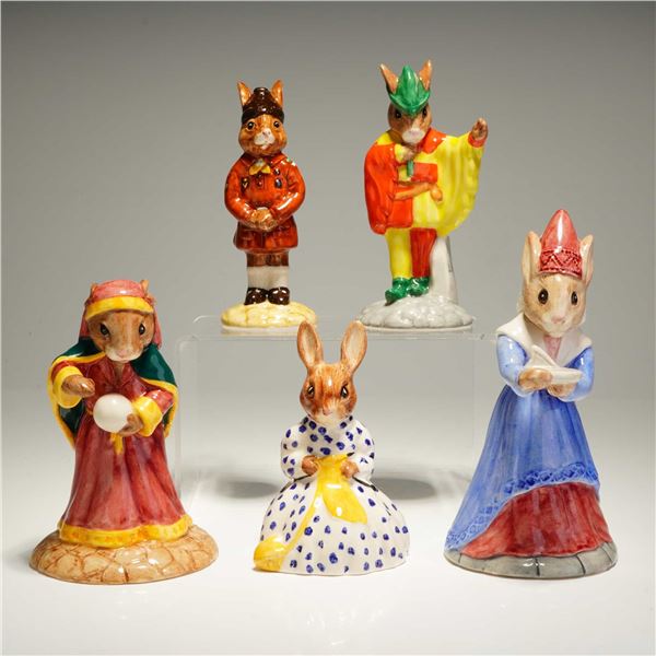 Five Royal Doulton Bunnykins Fortune Teller Brownie Minstrel Susan