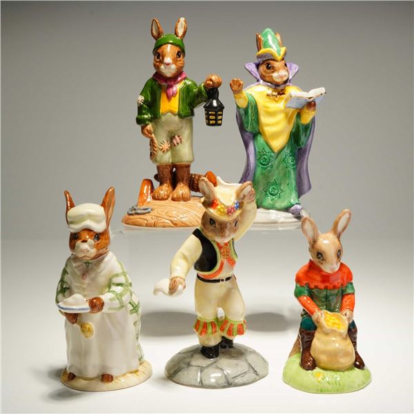 5pc Royal Doulton Bunnykins Figurines