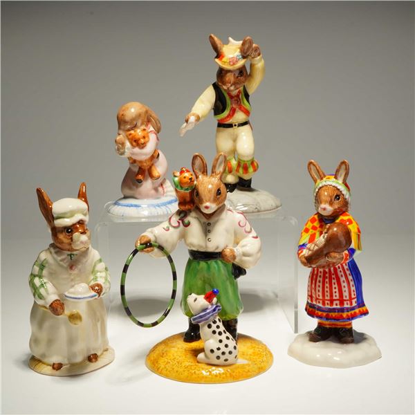 5pc Royal Doulton Bunnykins Figurines