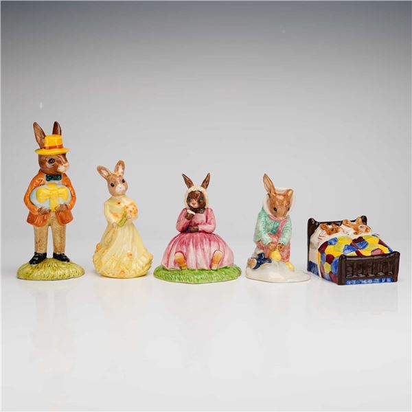 5pc Royal Doulton Bunnykins Figurines