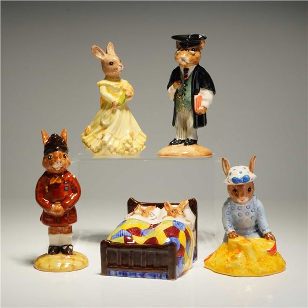 5pc Royal Doulton Bunnykins Figurines
